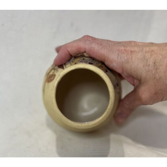 Vintage Art Pottery Crafted Vase Signed 4.5”T 2.5”D Hand Painted Crafted - Picture 5 of 8